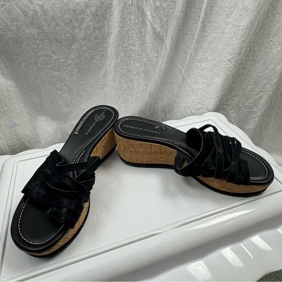 Donald J. Pliner Women's Sheena 2 Cork Platform Wedge Sandals 7.5 - Picture 3 of 11